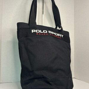 Ralph Lauren Polo Sport Vintage 90’s Black Tote Bag. EUC